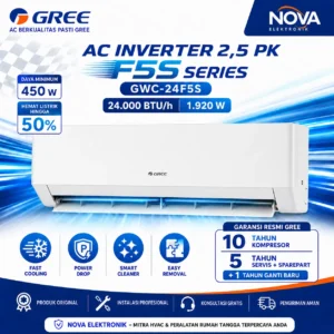 AC Gree 2,5 Pk Inverter F5S Series GWC-24F5S