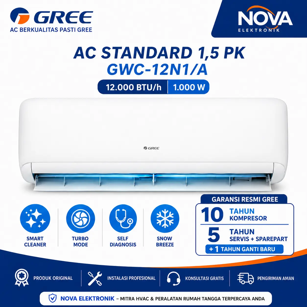 AC GREE 1.5 PK Standart GWC-12N1A 1.5 PK