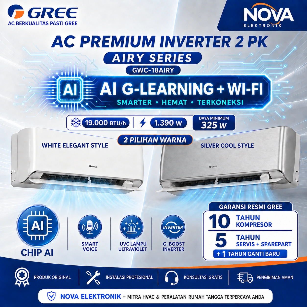 AC GREE 2 Pk Smart Premium Inverter GWC-18AIRY