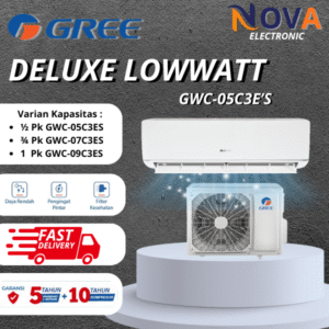 gree ac deluxe lowwatt series gwc c3es fitur hemat listrik dan memiliki 4 perlindungan