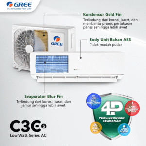 gree ac lowwatt series kapasitas 0,5 pk 1 pk gwc 05c3es gwc 09c3es