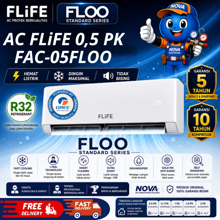 AC FLIFE 0,5 PK AC Split Wall Standart tipe FAC-05FLOO