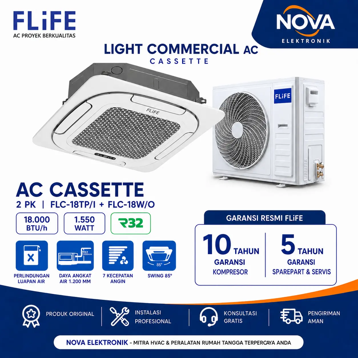 AC Cassette Flife 2 Pk FLC-18TP